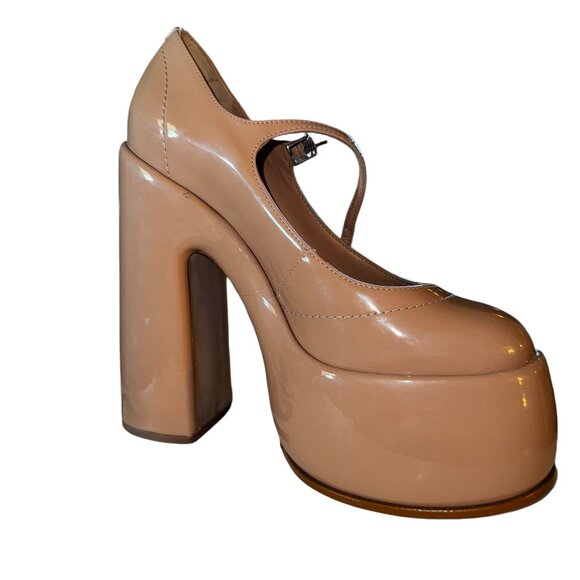 NIB SCHUTZ Zayne Patent Pumps in Nude Size 7.5 - Picture 7 of 11